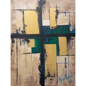 Aisha Mahmood, 18 x 24 Inch, Acrylic on Canvas, Abstract Painting, AC-AIMD-113